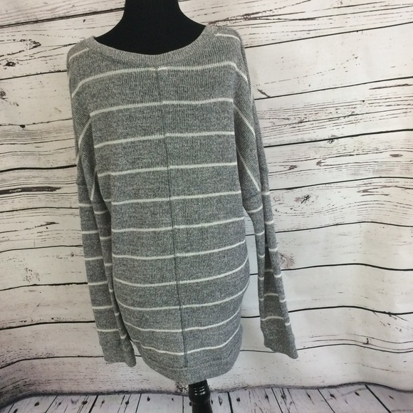 ⚡️Check&Stripe slouchy grey stripe sweater size L - Picture 6 of 6